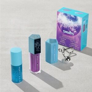 Fenty Beauty Smurfs Lip Gloss Duo in Blue & Purple with Keychain Charm